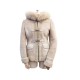 MANTEAU PEAU LAINE FOURRURE MARELLA BEIGE 