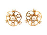 boucles d'oreilles chanel en metal dore