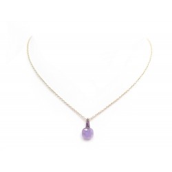 COLLIER POMELLATO PENDENTIF NUDO AMETHYSTE GELE OR JAUNE 18K NECKLACE 2000€