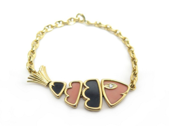  bracelet van cleef arpels poisson en corail
