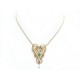 NEUF COLLIER PENDENTIF OR JAUNE 18K 14GR DIAMANTS 0.32CT & EMERAUDE GOLD PENDANT