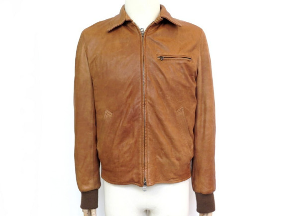 veste stewart blouson 48 m en cuir camel manteau