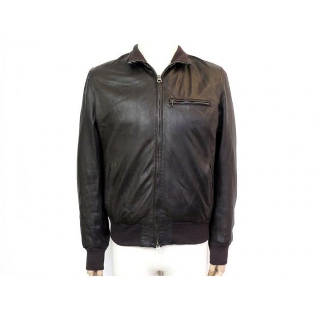 VESTE STEWART JONATHAN NUV-SIVIGLIA LAMB 48 M BLOUSON CUIR MARRON JACKET 1077€