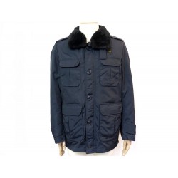 MANTEAU BLOUSON BLAUER PARKA DOUDOUNE COL FOURRURE 48 M NYLON BLEU JACKET 500€