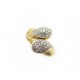 BAGUE TOI & MOI T54 EN OR JAUNE 18K 8.3GR ET DIAMANTS 0.55CT GOLD DIAMONDS RING