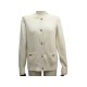 GILET CHANEL CARDIGAN BOUTONS CC P39176 CACHEMIRE CREME CASHMERE SWEATER 4970€