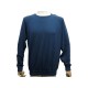 NEUF PULL LORO PIANA RAS DU COU FAD855 L 50 CACHEMIRE ET SOIE BLEU HAUT 1200€