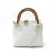 SAC A MAIN GUCCI BAMBOO 000-2058 BANDOULIERE EN CUIR BLANC TOTE HAND BAG 1200€