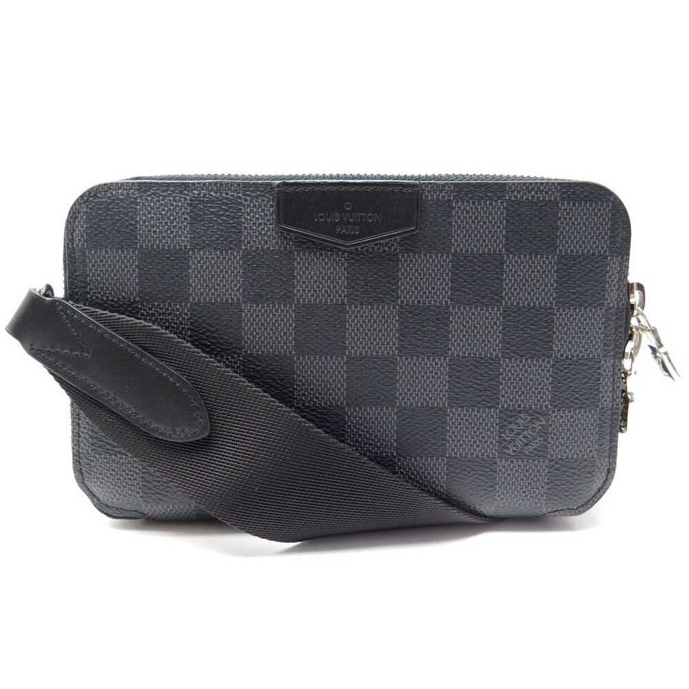 Louis Vuitton - Sacs Alpha Messenger pour homme en toile - noir