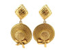  boucles d'oreilles clips chanel chapeau de