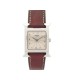 MONTRE HERMES HEURE H HH1.210 QUARTZ 21 MM EN ACIER ET CUIR MARRON WATCH 2300€