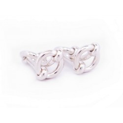 NEUF BOUTONS DE MANCHETTES HERMES EN ARGENT MASSIF 925 SILVER CUFFLINKS 560€