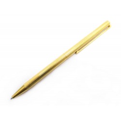 VINTAGE STYLO BILLE ST DUPONT PLAQUE OR DORE GOLDEN BALL PEN 150€