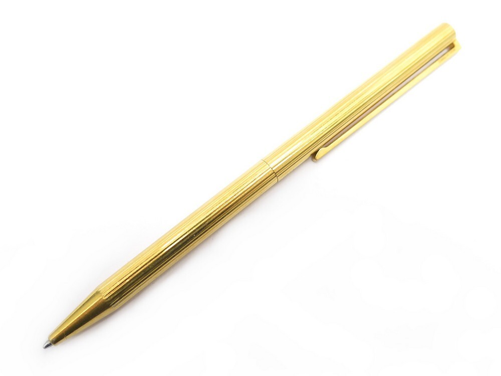 stylo bille st dupont plaque or dore golden