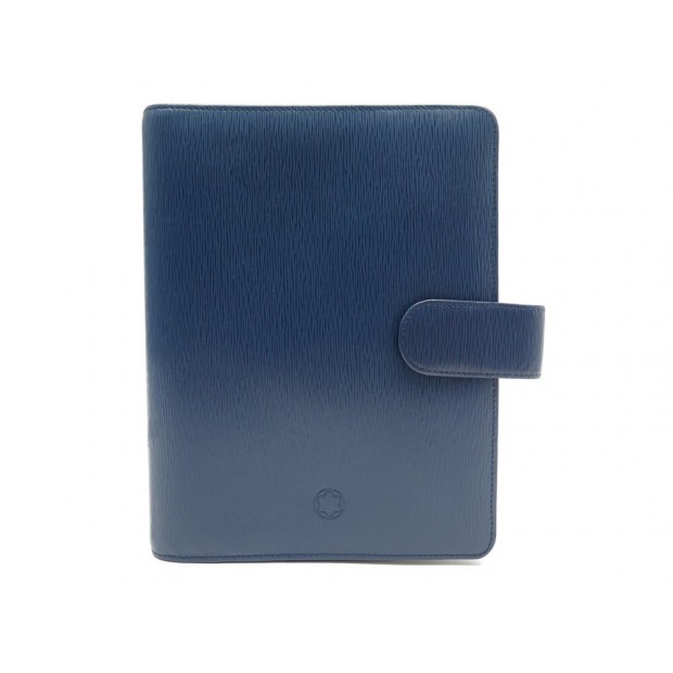 COUVERTURE AGENDA MONTBLANC ORGANISEUR MM EN CUIR BLEU DIARY COVER 435€