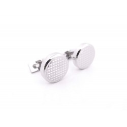 NEUF BOUTONS DE MANCHETTES ST DUPONT EN METAL ARGENTE + BOITE CUFFLINKS 150€