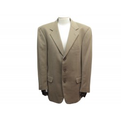 VESTE HERMES G115 L 50 EN CACHEMIRE BEIGE + HOUSSE CASHMERE JACKET VEST 2500€