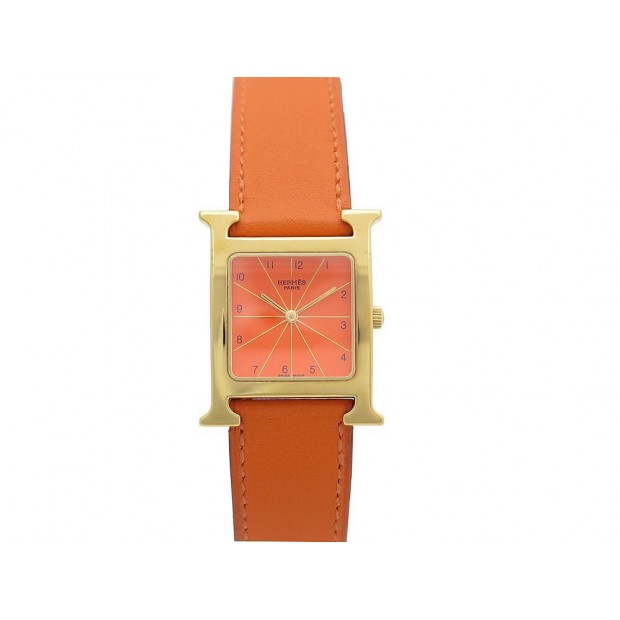 NEUF MONTRE HERMES HEURE H HH1.501 35MM EN PLAQUE OR QUARTZ NEW WATCH 2850€