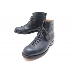 CHAUSSURES JM WESTON BOTTINES COUNTRY GENTS 132 9.5D 43.5 CUIR BLEU SHOES 890€