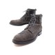 CHAUSSURES HESCHUNG BOTTINES BIKER 9 43 CUIR & DAIM ANTHRACITE BIKER BOOTS 650€