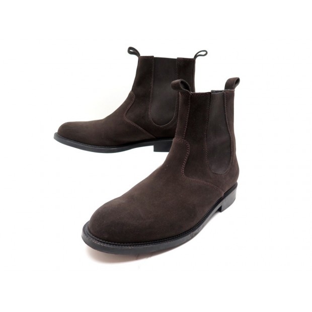 CHAUSSURES JM WESTON BOTTINES CLEMENT 362 9.5D 43.5 DAIM MARRON BOOTS SHOES 650€