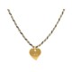 VINTAGE PENDENTIF YVES SAINT LAURENT COEUR IN LOVE AGAIN EN METAL DORE PENDANT