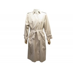 VINTAGE MANTEAU BURBERRYS IMPERMEABLE TRENCH LONG S 46 EN COTON BEIGE COAT 1550€