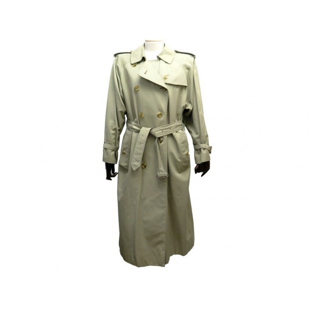 VINTAGE MANTEAU BURBERRYS IMPERMEABLE TRENCH LONG M 38 EN COTON KAKI COAT 1550€