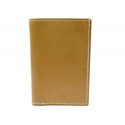 PORTE CARTES HERMES EN CUIR NATUREL CAMEL + BOITE LEATHER CARD HOLDER 318€