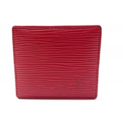 PORTE MONNAIE LOUIS VUITTON M63697 EN CUIR EPI ROUGE RED COIN CASE PURSE 375€