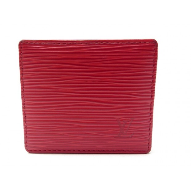 PORTE MONNAIE LOUIS VUITTON M63697 EN CUIR EPI ROUGE RED COIN CASE PURSE 375€