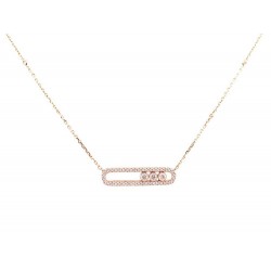 COLLIER MESSIKA MOVE PAVE 03994-PG OR ROSE 18K & DIAMANTS + BOITE NECKLACE 4490€