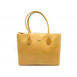 SAC A MAIN TOD'S CABAS D-BAG EN CUIR JAUNE YELLOW LEATHER TOTE HAND BAG 2300€