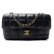 SAC A MAIN CHANEL CAMELIA MINI EN CUIR MATELASSE NOIR BANDOULIERE HAND BAG 3800€