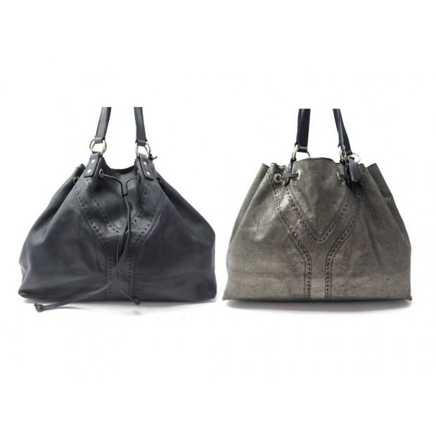 SAC A MAIN YVES SAINT LAURENT 168483 CABAS DOUBLE Y REVERSIBLE CUIR PURSE 885€