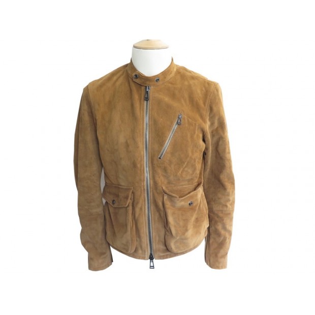 VESTE BLOUSON BELSTAFF HARRY JACKET GHURKA 38 M 71020779 EN DAIM CAMEL 1395€