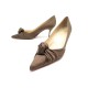 CHAUSSURES CHRISTIAN LOUBOUTIN ESCARPINS FRANCAISE 70 39 SATIN MARRON BOITE 595€