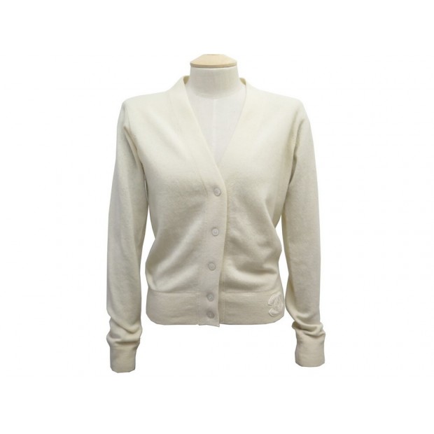 GILET CHANEL CARDIGAN LOGO CC P18161 CACHEMIRE BEIGE CASHMERE SWEATER 4970€