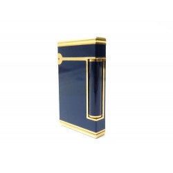 NEUF BRIQUET ST DUPONT LIGNE D LADY LAQUE DE CHINE BLEU PLAQUE OR LIGHTER 890€