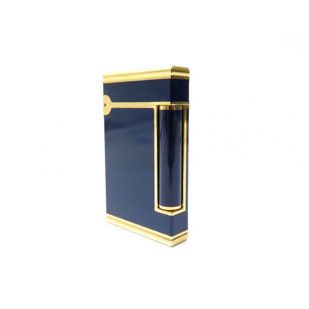 NEUF BRIQUET ST DUPONT LIGNE D LADY LAQUE DE CHINE BLEU PLAQUE OR LIGHTER 890€