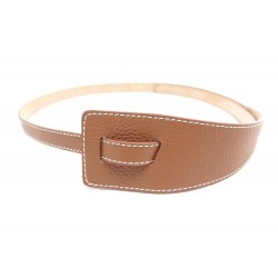 NEUF CEINTURE MAX MARA JAGO CUIR GRAINE MARRON L 105 CM BROWN LEATHER BELT 205€