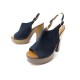 CHAUSSURES CHANEL ESCARPINS G26744 40 EN DAIM ET CUIR BLEU MARINE SHOES 890€