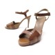 CHAUSSURES HERMES H SANDALES A TALONS 37.5 EN CUIR MARRON LEATHER SHOES 675€