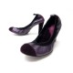 CHAUSSURES CHANEL ESCARPINS 38 EN CUIR & VELOURS VIOLET BOITE LEATHER SHOES 890€