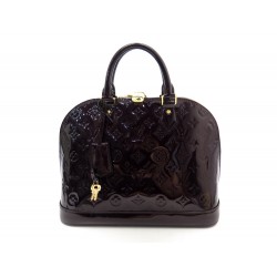 SAC A MAIN LOUIS VUITTON ALMA PM CUIR MONOGRAM VERNIS AMARANTE HAND BAG 2100€