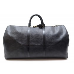 SAC DE VOYAGE LOUIS VUITTON KEEPALL 55 M42952 EN CUIR EPI NOIR TRAVEL BAG 1810€