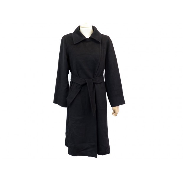 NEUF MANTEAU LONG MAX MARA 10163783 S 36 EN LAINE CHAMEAU NOIR NEW COAT 439€