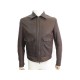 MANTEAU AJMONE BLOUSON AVIATEUR EN CUIR MARRON 48 M VESTE LEATHER COAT 2180€