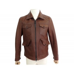 VESTE COACH BLOUSON 48 M EN CUIR MARRON BROWN LEATHER JACKET VEST 895€