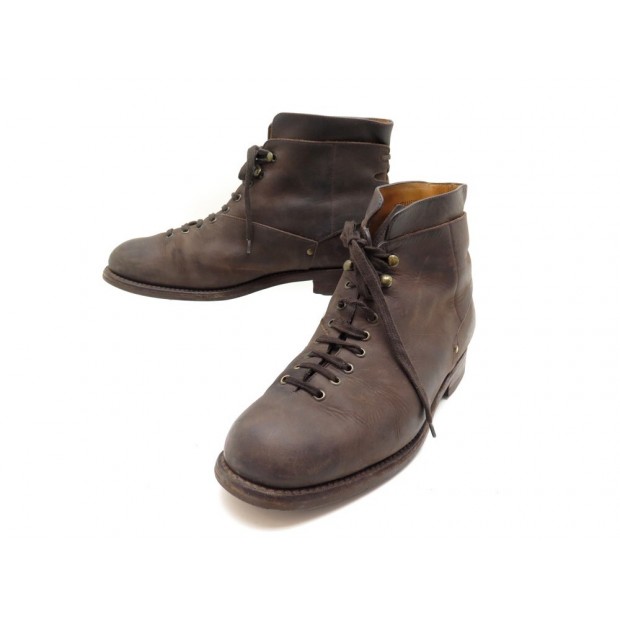 CHAUSSURES JM WESTON BOTTINES COUNTRY GENTS 132 9.5D 43.5 CUIR SUEDE MARRON 890€